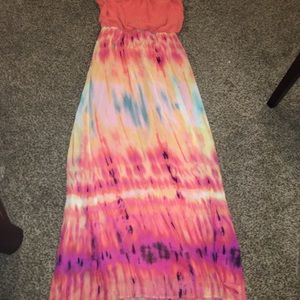 long tye-dye like dress